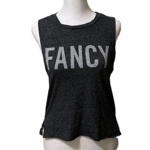 Abercrombie & Fitch Women’s Sleeveless T-Shirt Size XS Graphic “FANCY”